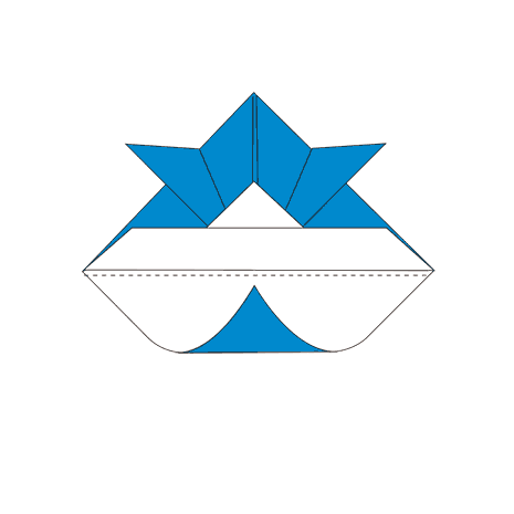 Origami Samurai Helmet (Blue)