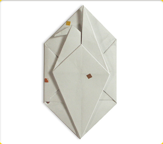 Origami letter crane